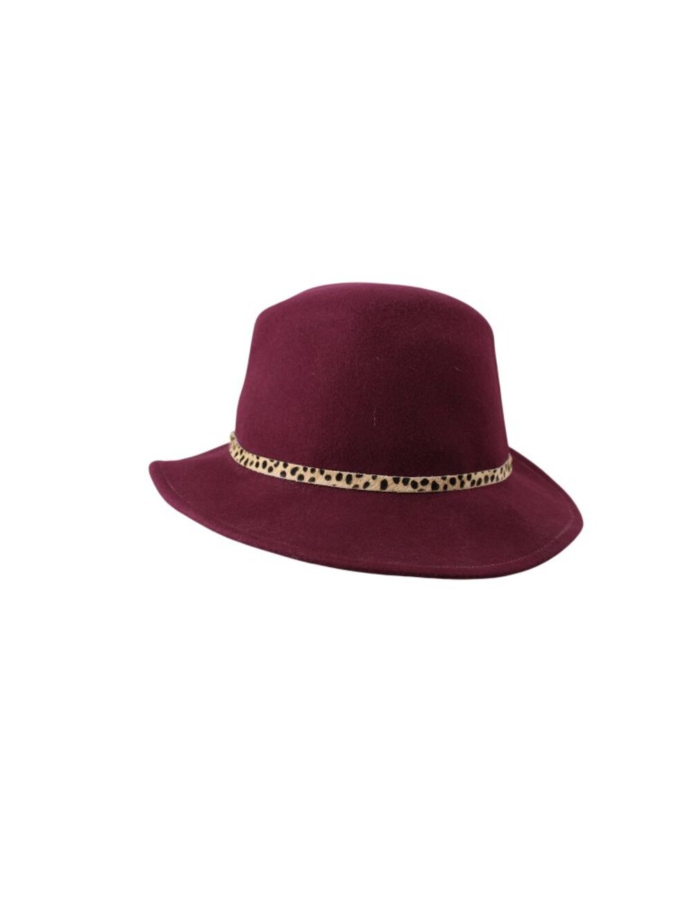 Ladies Hatattack Wool Hat Brim Maroon Burgundy Wine  94778